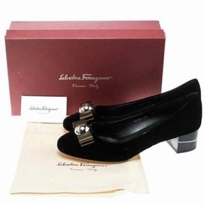 Salvatore Ferragamo Block Heels with Bow size 5.5 U.S.